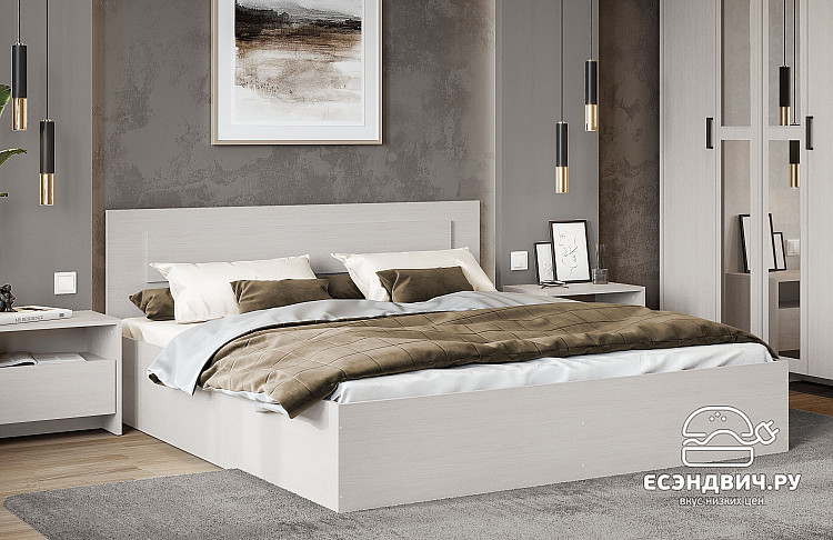 Кровать 1600 "Ромбус" (Ясень Анкор светлый) SV/NNM