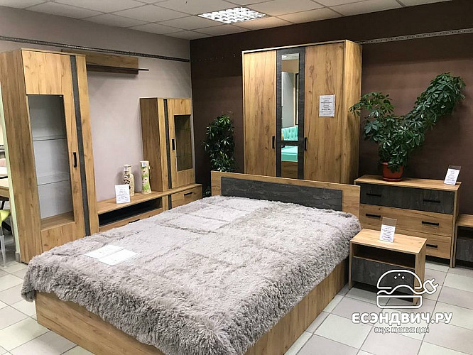 Шкаф 2-х дв.0,7 "Ромбус" (Дуб золотой / Камень тёмный) SV/NNM