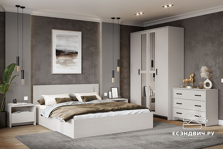 Шкаф 2-х дв.0,7 "Ромбус" (Ясень Анкор светлый) SV/NNM