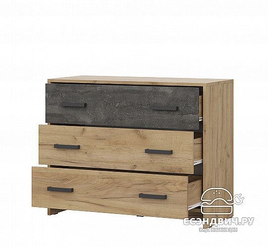 Спальный гарнитур 5 предм."Ромбус" (Дуб золотой / Камень тёмный) SV/NNM