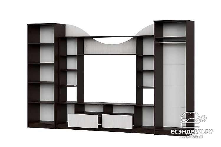 Гостиная 3,2  "Ромбус" (Дуб Венге/Ясень Анкор светлый) SV/NNM8