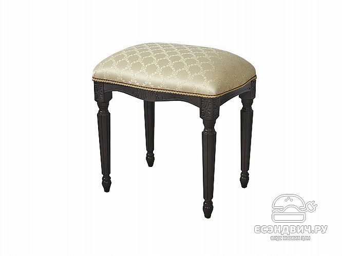 Банкетка № 2 "Comfort"(Массив дерева)(Черный/Жаккард Андрис бежевый)/Vs/Б2