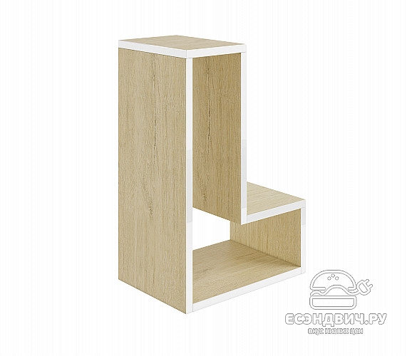 Полка навесная L "Лаворо" (Пикард/Белый глянец) D_Fh