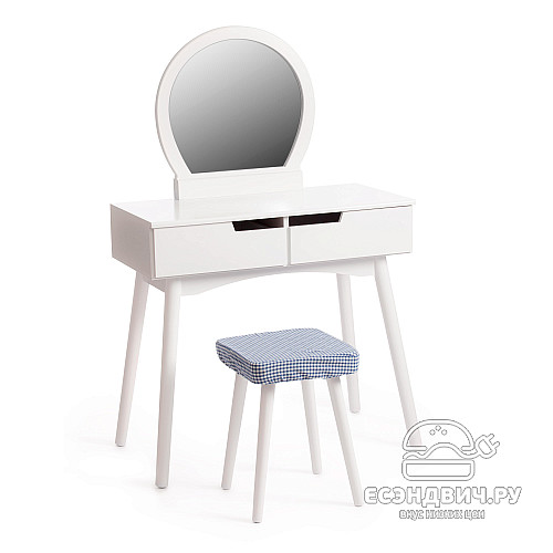 Стол косметический "Бриджит"(МДФ/Дерево цвет белый) Tch/15036