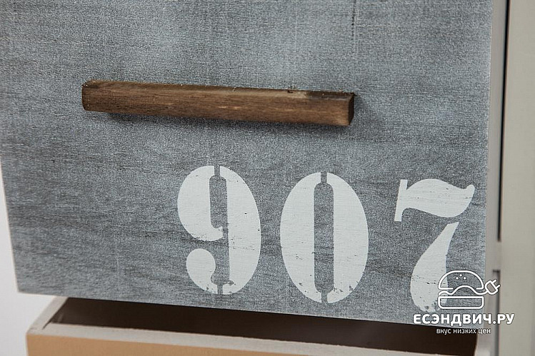 Комод 5 ящ. maritime "Вэнди"(МДФ/Дерево цвет Антик/Коричневый) Tch/11490