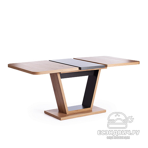 Стол раздвижной "Вокс" (Дуб артисан/Графит) Tch/19124