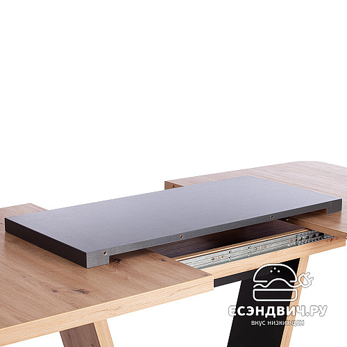 Стол раздвижной "Вокс" (Дуб артисан/Графит) Tch/19124