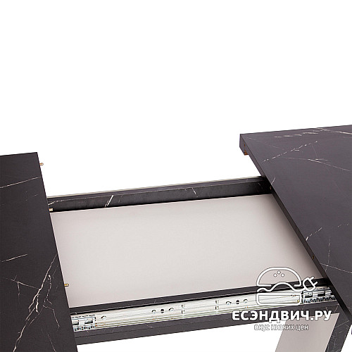 Стол раздвижной "Вокс" (Мрамор черный/Белый) Tch/19268