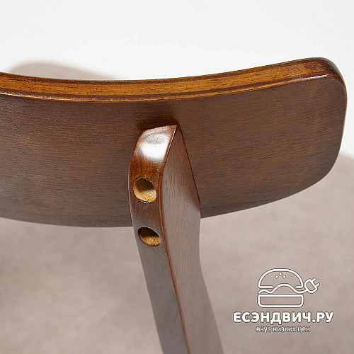 Стул  "Рэй" (Дерево цвет Тёмный Дуб/Велюр бежевый) Tch/13808
