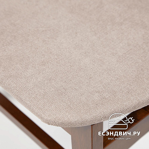 Стул  "Рэй" (Дерево цвет Тёмный Дуб/Велюр бежевый) Tch/13808