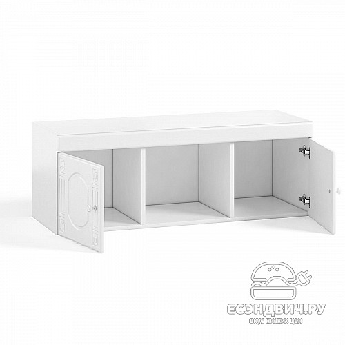 Полка 1,2 "Леон"(МДФ)(Белый/Белое дерево)/Vs/МН-13