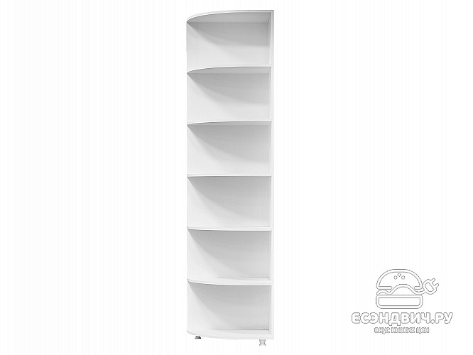 Стеллаж угловой (560) "Леон"/"Римини"/"Родос" (Белый)/Vs/МН/ИТ/АФ-17