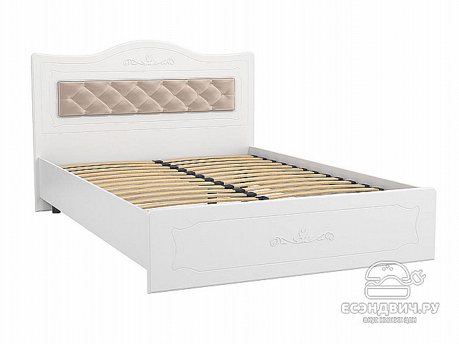 Мягкая спинка для кровати 1400 "Леон"/"Римини"/"Родос"(Велюр крем)/Vs/МН/ИТ/АФ-8А