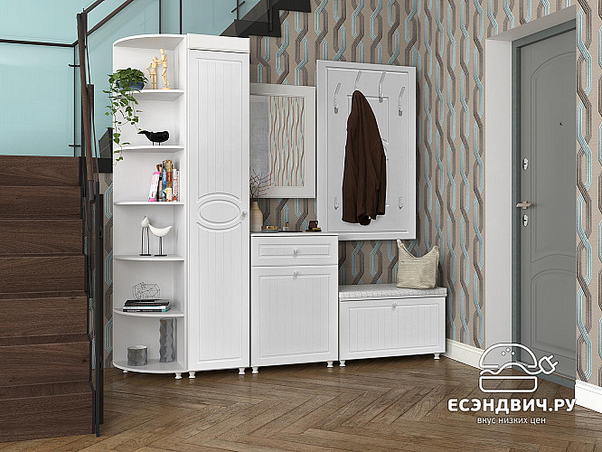 Вешало 0,6 "Леон"(МДФ)(Белое дерево)/Vs/МН-2