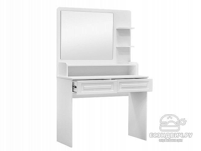 Стол косметический 1,0 "Родос"(МДФ)(Белый/Белое дерево)/Vs/АФ-18/АФ-18А