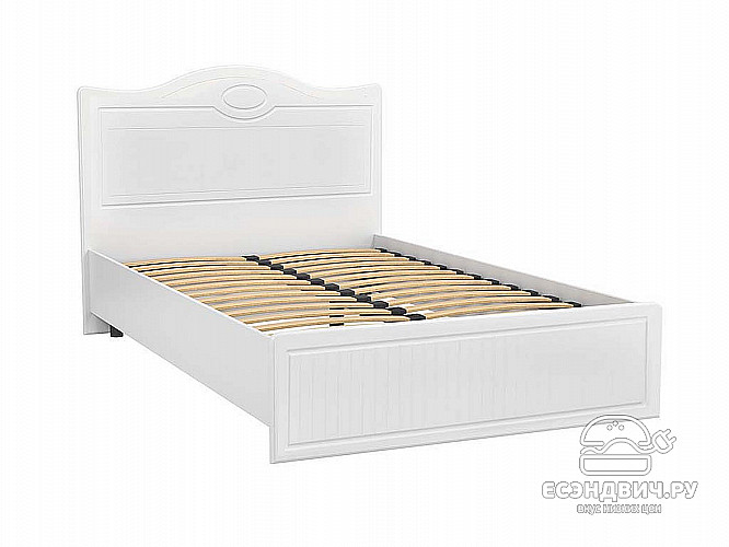 Кровать 1200 с ортопед.осн. "Леон"(МДФ)(Белый/Белое дерево)/Vs/МН-7