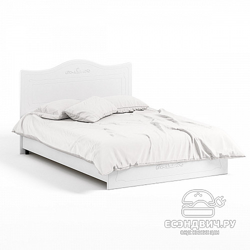 Кровать 1400 с ортопед.осн. "Римини"(МДФ)(Белый/Белое дерево)/Vs/ИТ-8