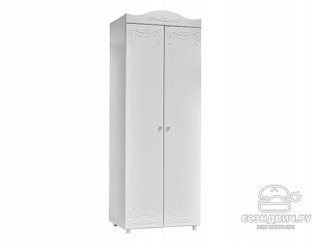 Шкаф 2х дверн. (560) "Римини"(МДФ)(Белый/Белое дерево)/Vs/ИТ-47