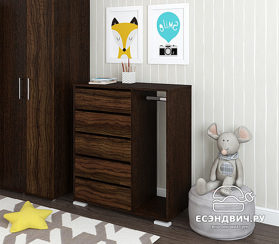 Комод-шкаф лев. "Лаворо" (Венге/Олива шоколад) D_Np