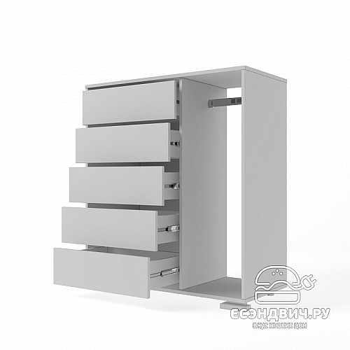 Комод-шкаф лев. "Лаворо" (Венге/Олива шоколад) D_Np