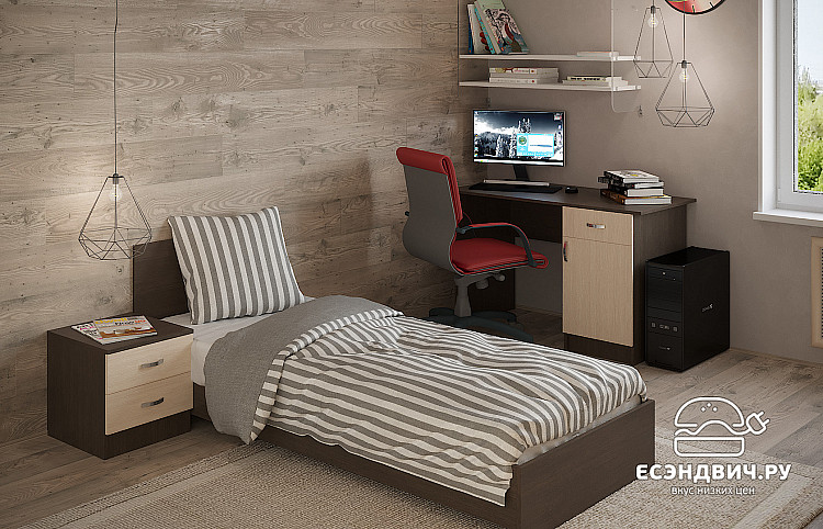 Тумба "Беверли" (Венге/Дуб белфорд) EsandwichИЦР-ТБ