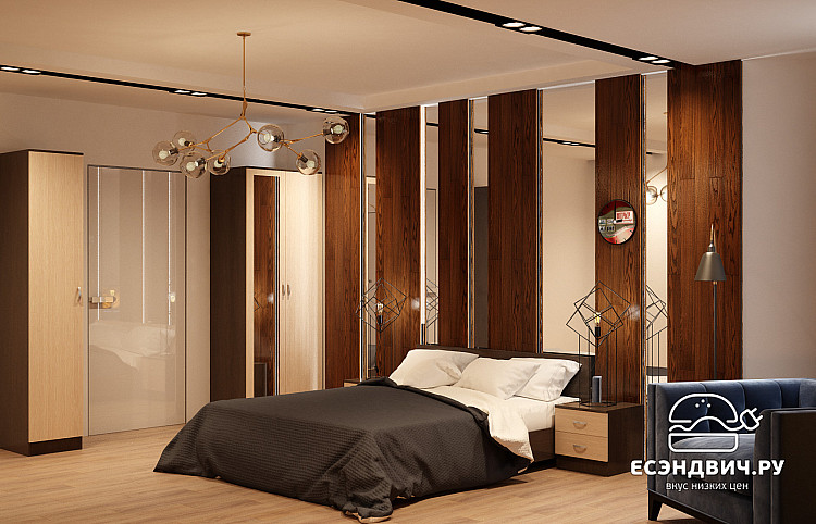 Пенал "Беверли" (Венге/Дуб белфорд) EsandwichИЦР-ШК-1