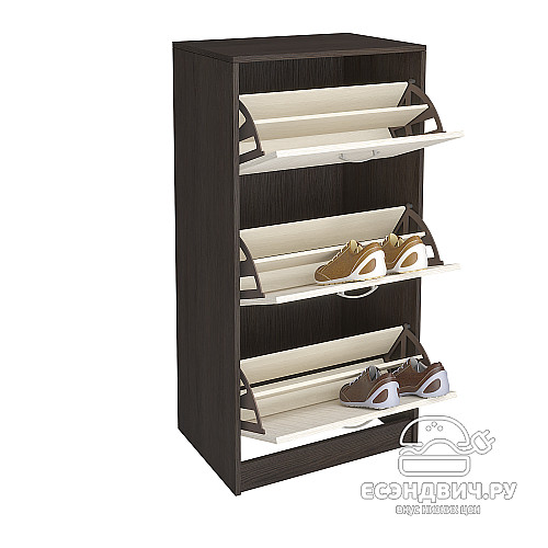 Тумба для обуви L "Беверли" (Венге/Дуб белфорд) -ИЦ/ОБ-2