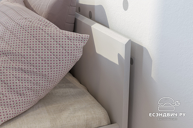 Кровать 1600 "Atlas" (Белый текстурный ) SV/Tk