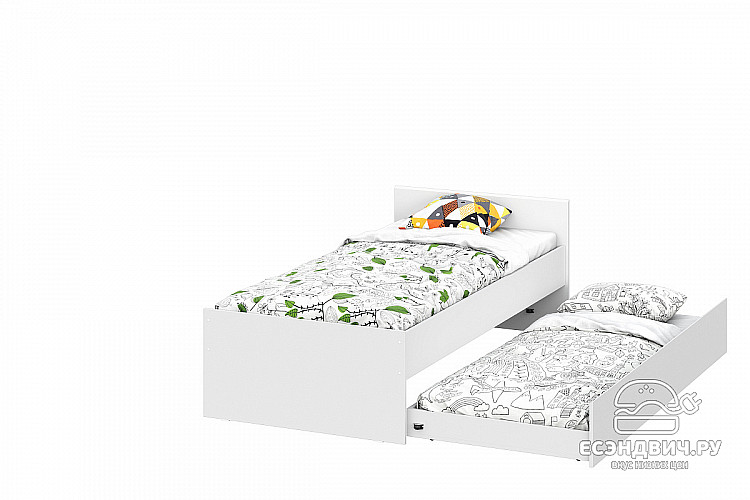 Блок выкатной для кровати  800 "Atlas" (Белый текстурный ) SV/Tk