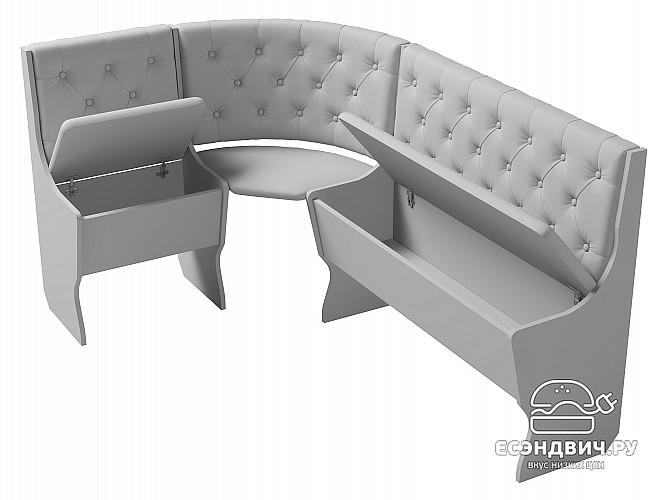 Кухонный уголок bravo "Оливьер" (Ясень Шимо темный/Кожзам Marvel Pistachio (AT)) -G/Л3