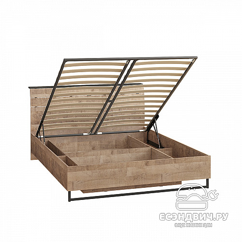 Кровать 1600 с подъемн.мех-м "Тэйлор"(Дуб Гранж Песочный/Интра)/Mb/Trv_11.34N