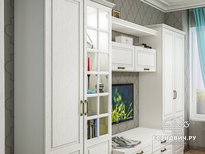 Комод "Лондон"(МДФ)(Белое дерево/Ясень ваниль)/Mb/Lvp