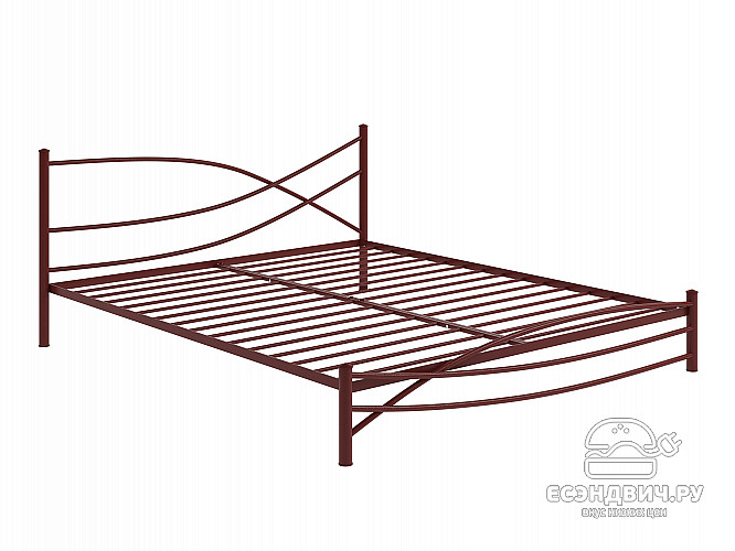 Кровать 1800 modern "Ларго"(Металл Коричневая шагрень)-MS/Мд