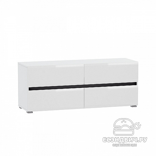 Гостиная 2,65 "Одри"(МДФ)(Белый/Черный/Белый глянец)/Mb/Sd