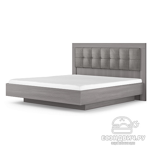 Кровать 1800 с подъемн.мех. L "Марго" (Лиственница темная/Экокожа дила) -Kr/PrmN