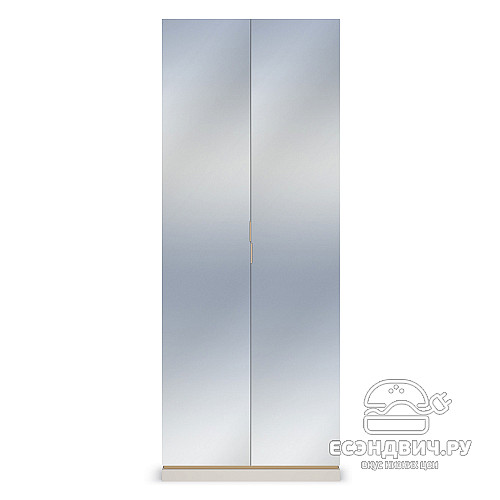 Шкаф 0,9 "Маргарет" (Сатин/Зеркало) -Kr/Kpr