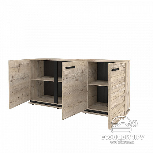 Тумба "Нэйтан" (Гаскон пайн/Черный)Gl/Nat5