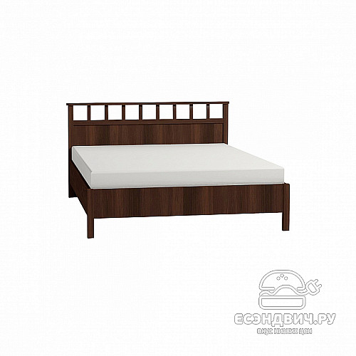 Кровать 1600 с ортопед.осн. L "Шерлок" (Орех шоколадный)Gl/Sh47
