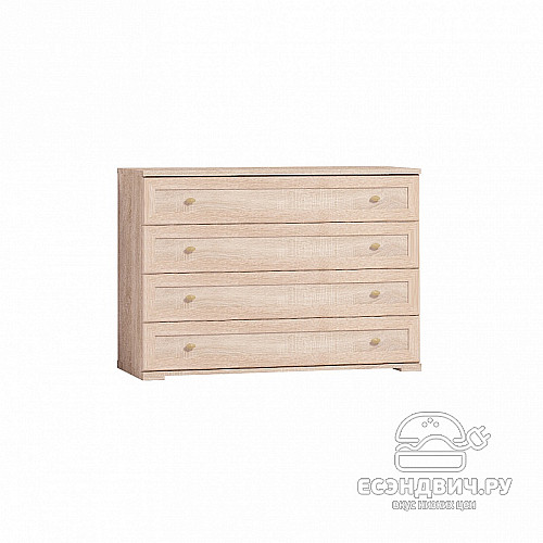 Комод 120*85*45 "Шерлок" (Дуб сонома)Gl/Sh66