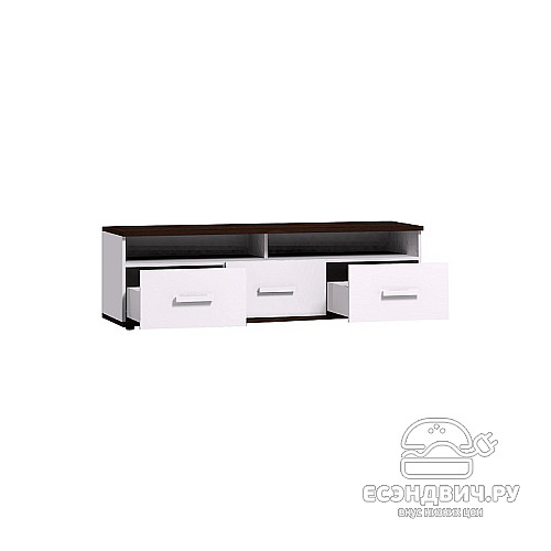 Тумба ТВ "Ноэль" (Белый/Орех шоколадный)Gl/Nrv3