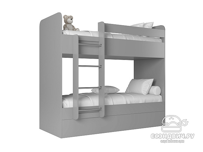 Кровать двухъярусная "Лаворо" (Сосна Астрид/Розовый кварц) D/Ds