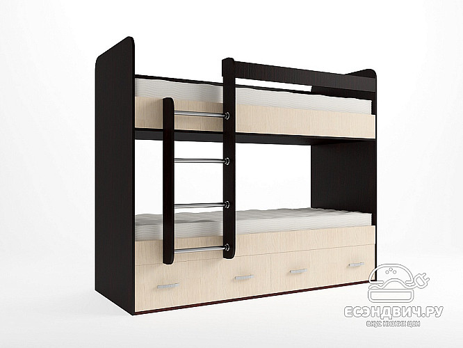 Кровать двухъярусная с ящиками "Лаворо" (Маренго) D