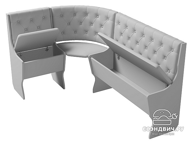 Кухонный уголок bravo "Оливьер" (Дуб Термо/Кожзам Mango 12 (Bt)) -G/Л3