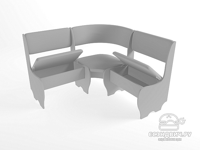 Скамья угловая мягкая compatto "Оливьер" (Венге/Кожзам Mango 5 sand (Bt)) -G