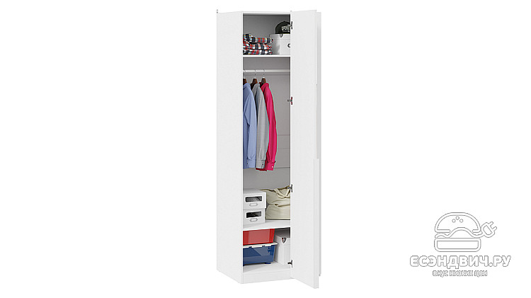 Шкаф угловой "Леонард"(Белый жемчуг/Зеркало)-Tr-Прт