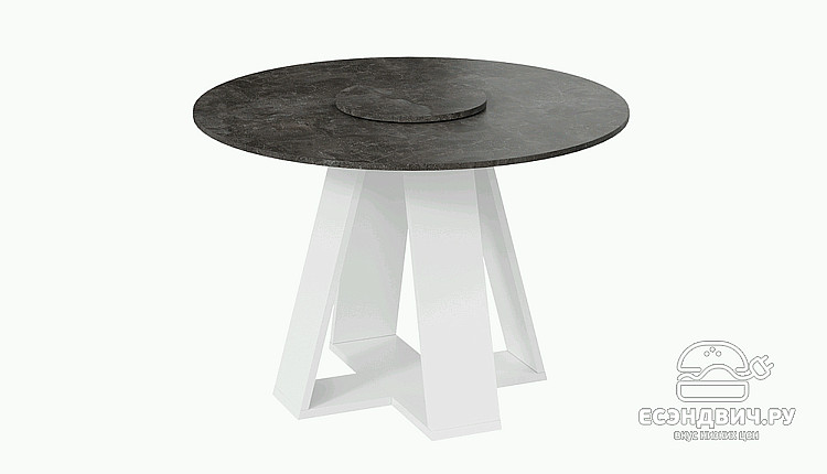 Стол "Alvin" (Белый/Ателье темный) -Tr-Рн