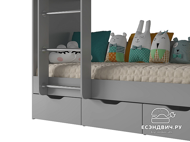 Кровать двухъярусная tre "Лаворо" (Анкор белый/Дуб Аризона) D