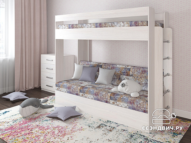 Матрац с чехлом 80*190*10 "Лаворо" (ППУ) (Принт Verdi Mocca (AT))