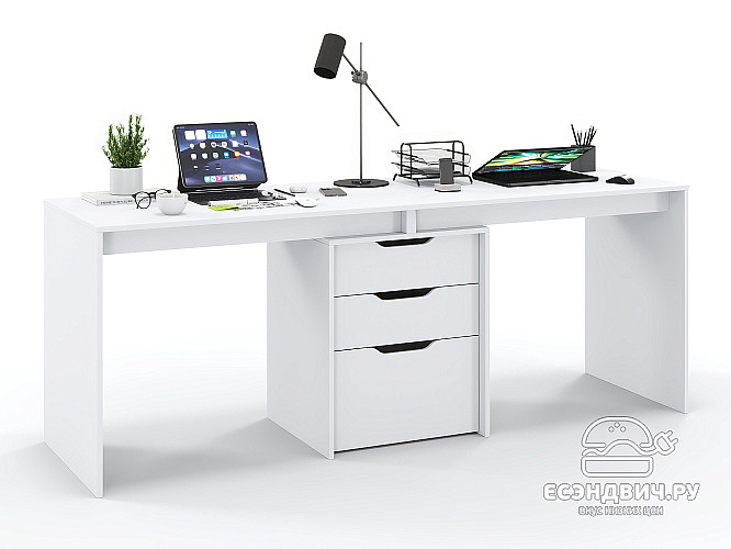 Стол письменный 2,0 grand "Лаворо" (Белый) D