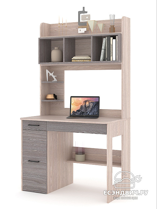 Стол письменный 1,0х1,8 лев.art "Лаворо" (Анкор темный) / Анкор светлый) /1710